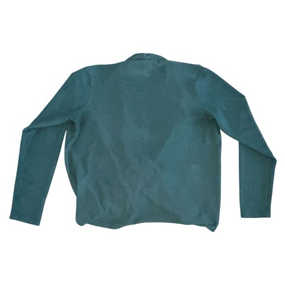 Anthropologie Daily Practice Waffle Knit Wrap Top Green XL Loungewear Cozy - Picture 4 of 9